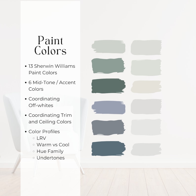 Sherwin Williams Sea Salt Palette, Coastal Paint Scheme, Sherwin Williams Moody Green, Jewel