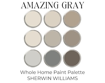 Amazing Gray Sherwin Williams Whole House Paint Palette