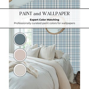 blue wallpaper and paint combination ideas