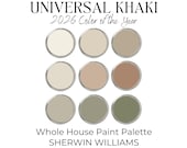 Sherwin Williams Universal Khaki Paint Palette, Color of the Year, Warm Neutral Paint Colors