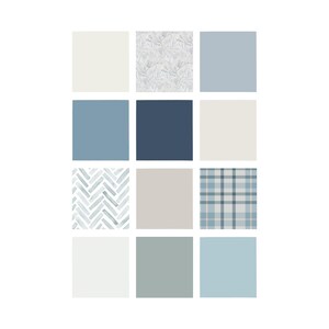 blue wallpaper and paint combination ideas