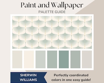 Sherwin Williams Green Paint and Wallpaper Package, Sherwin Williams Color Palette
