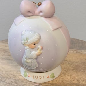 Vintage 1991 Precious Moments May Your Christmas Be Merry Ornament 526940 - Collectible Figurine