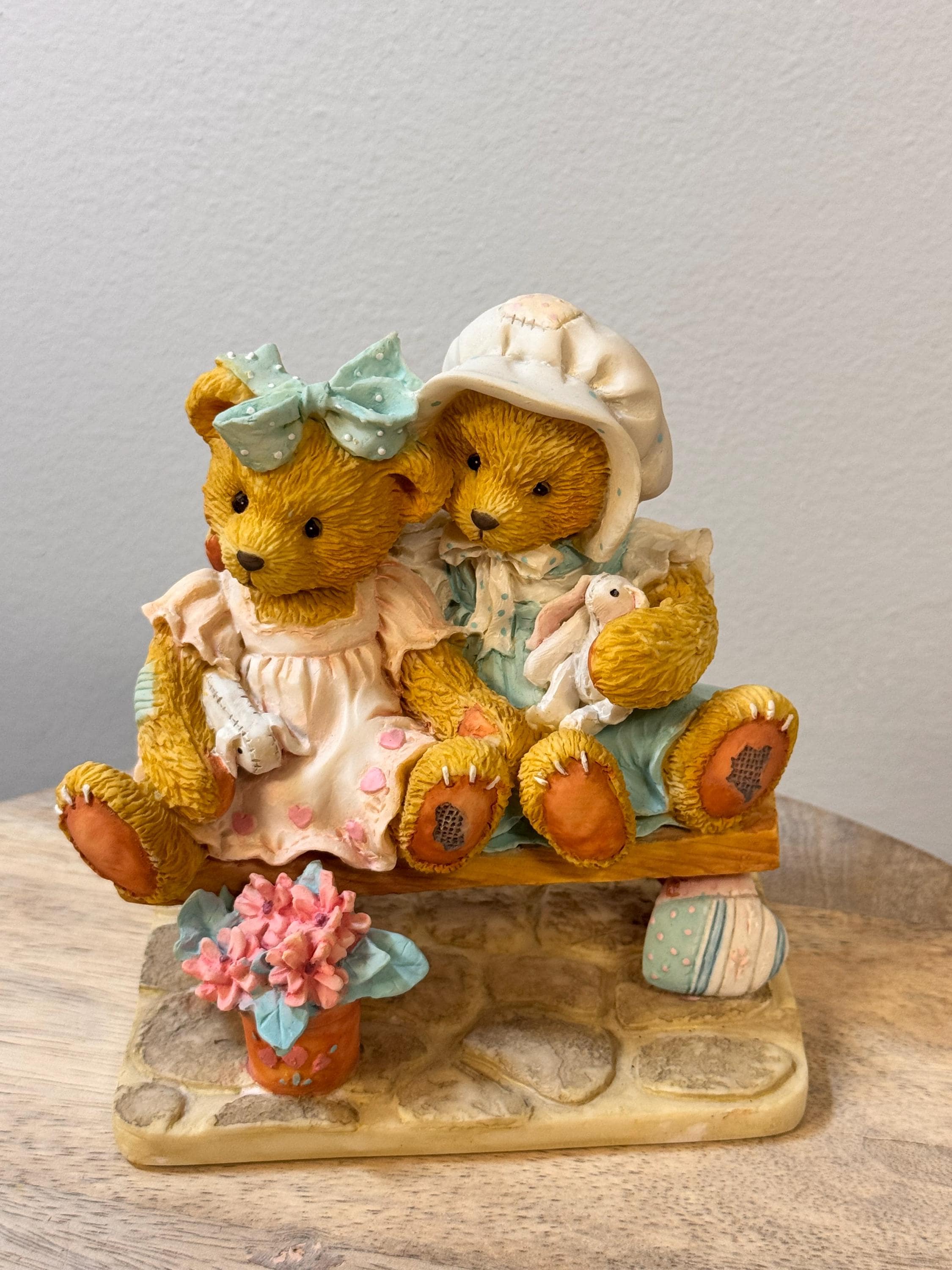 Antique Teddy Bear, Bear Figurine, Bear Decorvintage 1992 Enesco
