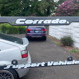 Corrado Support Vehicle License Plate Frame Volkswagen/VW/G60/VR6/SLC/16V/8V