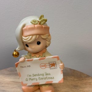 Vintage 1998 Precious Moments I&#39;m Sending You A Merry Christmas 455601 - Collectible Figurine