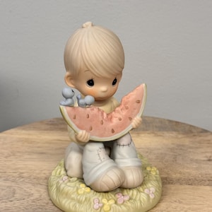 Vintage 1997 Precious Moments Water-Meloncholy Day Without You 521515 - Collectible Figurine