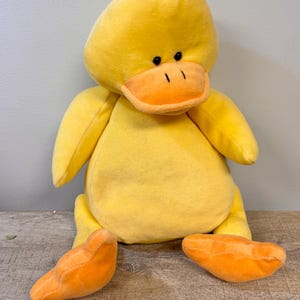 Vintage 1988 Boyds Bears and Friends 13&quot; Yellow Ducky, Fully Jointed - Collectible Plush