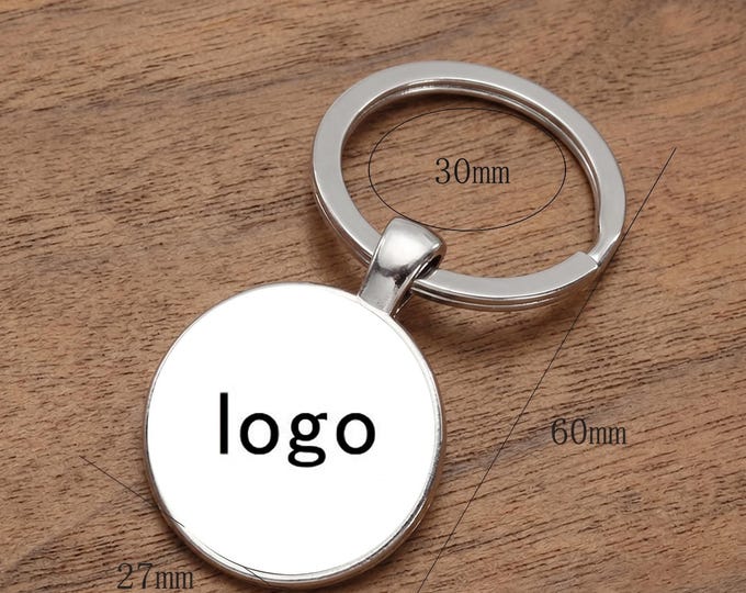 Personalized Logo Keychain - Custom Photo Keychain, Company Branding Gift