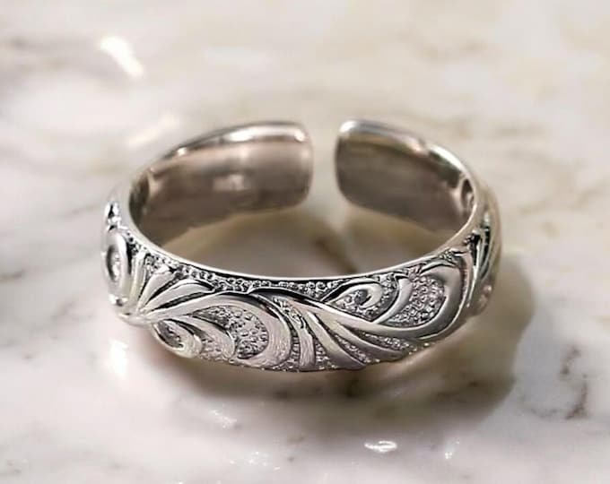 Sterling Silver Ring - Decorative Band, Elegant Women's Jewelry
