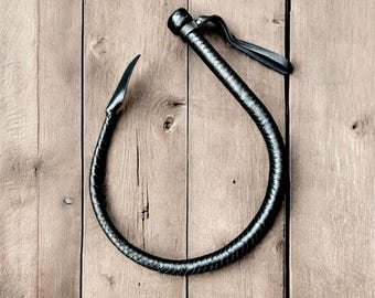 Leather Snake Whip, 12 Plait Bullwhip, Stinger