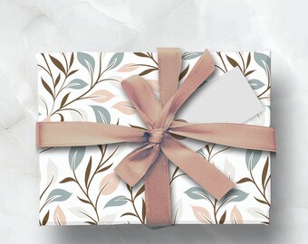 Pink & Blue Vine Gift Wrapping Paper (5 Sheets)