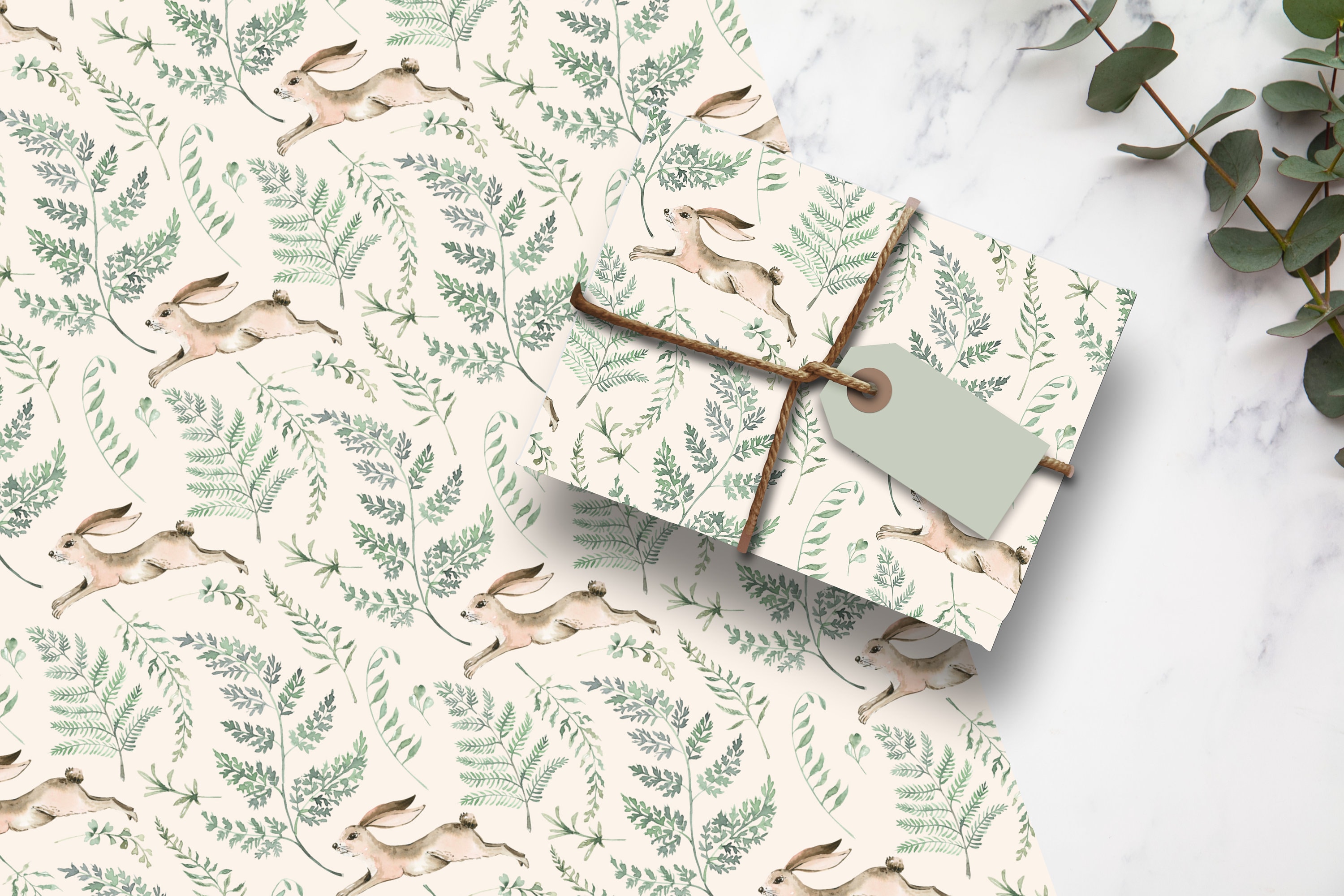 Mpanwen Woodland Wrapping Paper for Baby Shower, 8 Sheets Large Woodsy Gift  Wrap Forest Wrapping Paper for Baby Boys Girls - 27 x 39.5 Inches Per