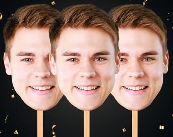 Face on a Stick, Digital Head On A Stick, Printable Big Head Cutout, Groom Face Fans, Funny Groom Face Fan, Bachelorette Party Favor