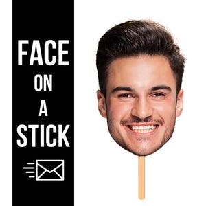 Face on a stick, Big head on a stick, Printable Face on a stick, Cupcake Face Topper, Photo Booth Props, Digital Head On A Stick