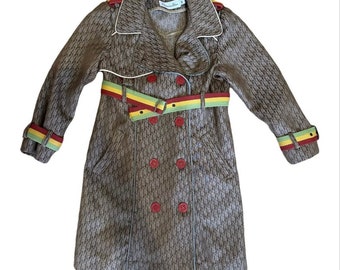 CHRISTIAN DIOR 6y Rastafari by John Galliano collection monogram coat