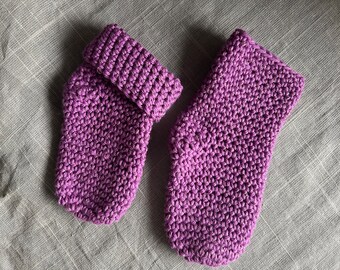 Gehäkelte Babysocken, 0-6 Monate