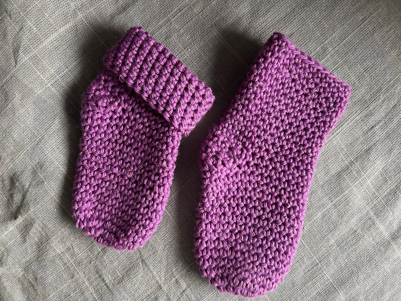 Chaussettes bébé au crochet, 0-6 mois image 1