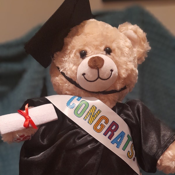 Graduation  Build A Bear Complete with scroll & Congratulations sash