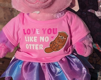 Otterly Adorable Pink & Purple Build A Bear Otter