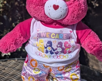 Care Bear Cheer ( Rainbow ) Bärchen im kompletten Gute-Nacht-Outfit