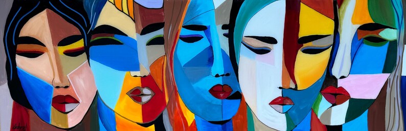 The original acrylic and gold leaf painting which its print is used for designing this piece.