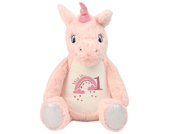 Personalised Birthday Gift Birthday Teddy Keepsake Personalised unicorn gift boys girls Birthday Gift Unicorn Teddy