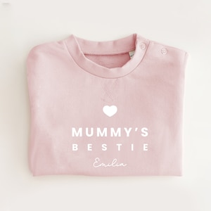 Mother's Day Gift Personalised Matching mummy and daughter baby tops matching sibling tops mummy's bestie sweatshirt matching tops