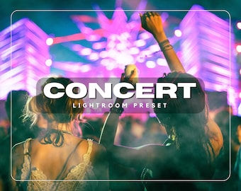 15 Concert Lightroom Mobile and Desktop Presets | Aesthetic Presets | IG Preset | Vintage Film Presets | Influencer Presets | Blogger Preset