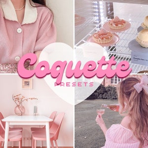 10 Coquette Lightroom Presets | Pink Pastel Blogger Filters | Instagram Influencer Presets | Coquette Presets | Light Airy | Pastel Preset