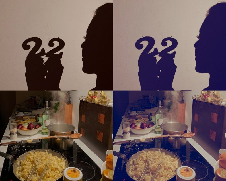 May include: A close-up of a kitchen counter with two pots of pasta on the stove. The pasta is cooked and ready to be served. There is a bottle of wine and a glass of wine on the counter. The background is a white wall with a shadow of a person holding the numbers 22.
