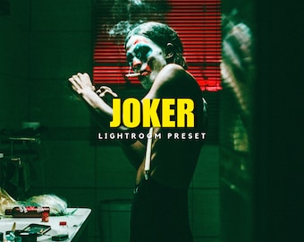 JOKER Inspired Lightroom Mobile and Desktop Presets, Dark Preset, Halloween Preset, Movie Preset, Cinematic Preset, Horror Film Preset