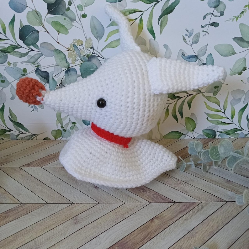 Crochet Zero Ghost Dog Plushie Stuffed Animal Amigurumi - Etsy