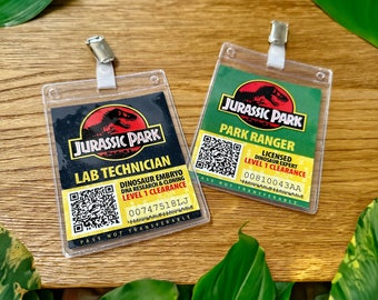 Jurassic Park Ranger Access Pass - Lab Technician - Staff All Areas Badge - Cosplay Prop, Movie Replica, Costume Accessory, Digital Download