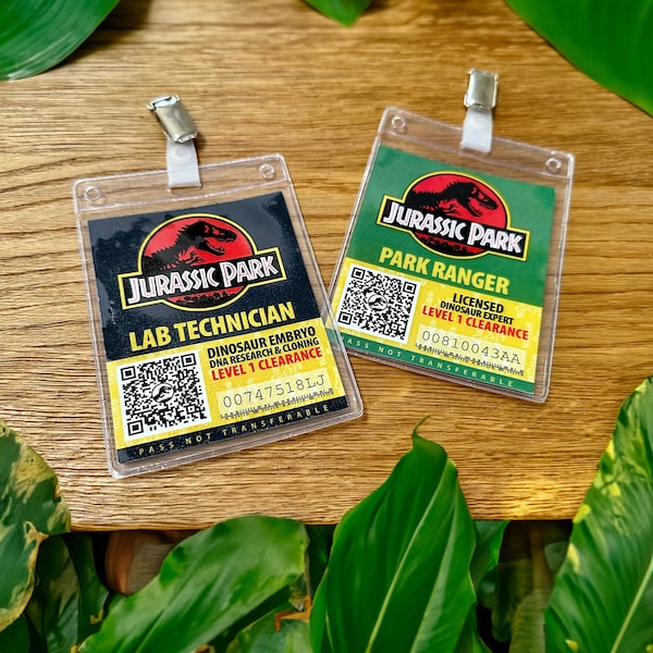 Jurassic Park Lab Technician Badge Etsy