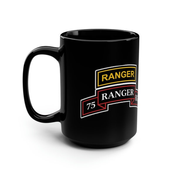 75th Ranger Regiment / Army Rangers Black Mug, 15oz