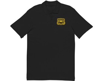 Airborne Paratrooper Embroidered Unisex Polo Shirt - Casual Elegance for All Occasions, Perfect for Work,