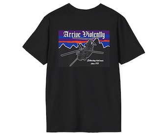 MH-47 Chinook Arrive Violently Unisex Softstyle T-Shirt