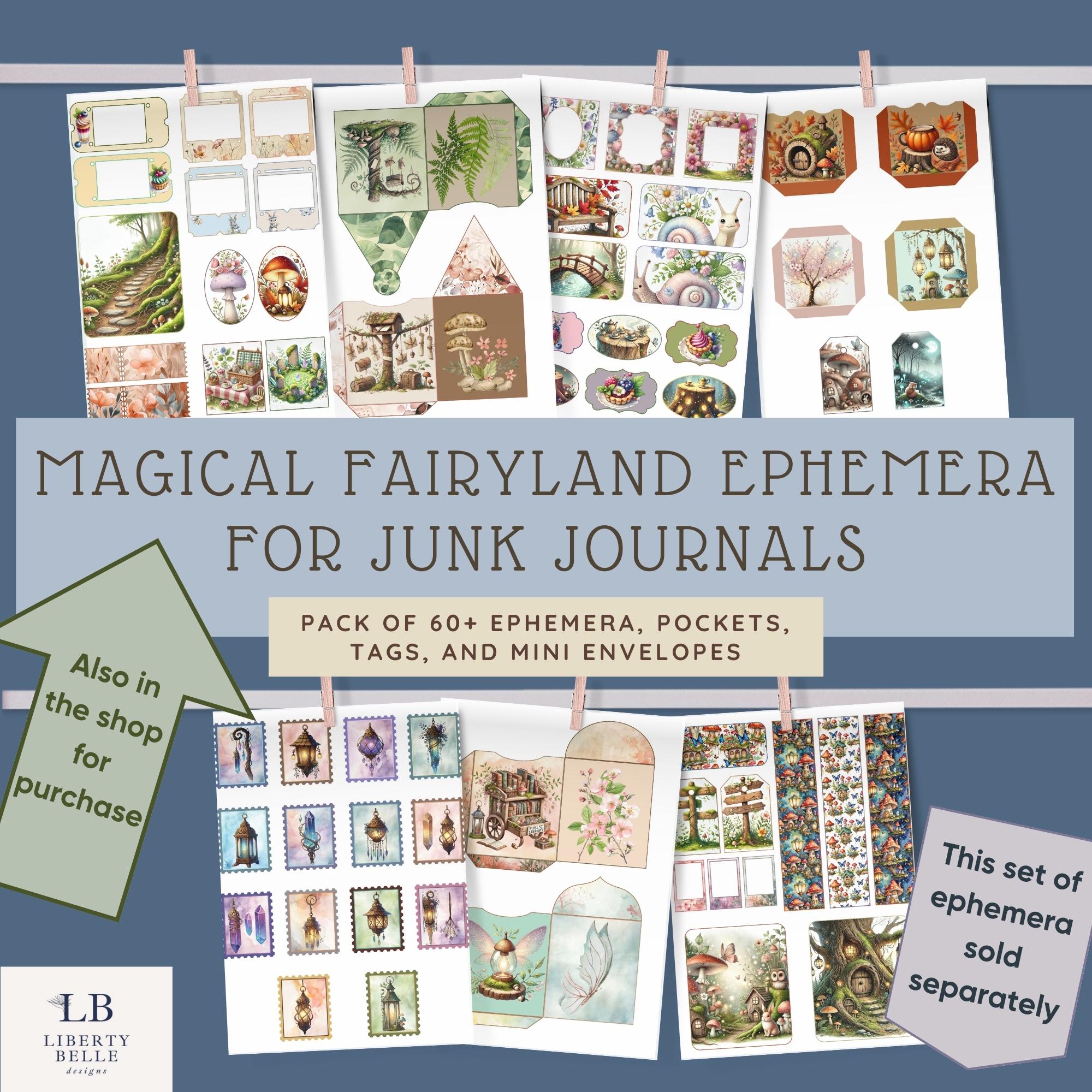 Printable Mystical Fairies Junk Journal Pages | Magical Scrapbook ...