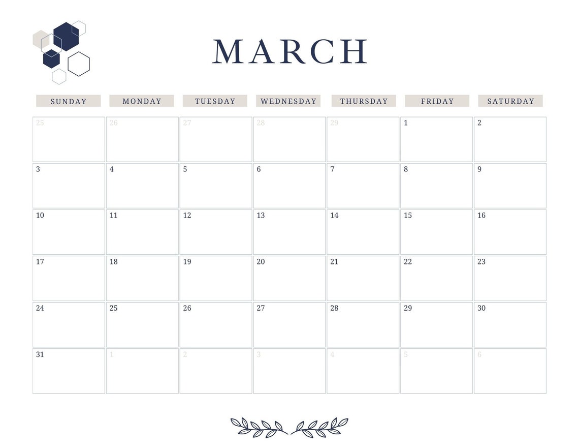 Printable 2024 Monthly Calendar 12 Month Calendar 2024 Monthly Academic