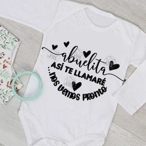 Abuelita pronto nos vemos svg / Anuncio de embarazo / futura abuela svg / Sorpresa Bebe en camino png / Nuevo bebe 2025 svg / Bebe 2025 png