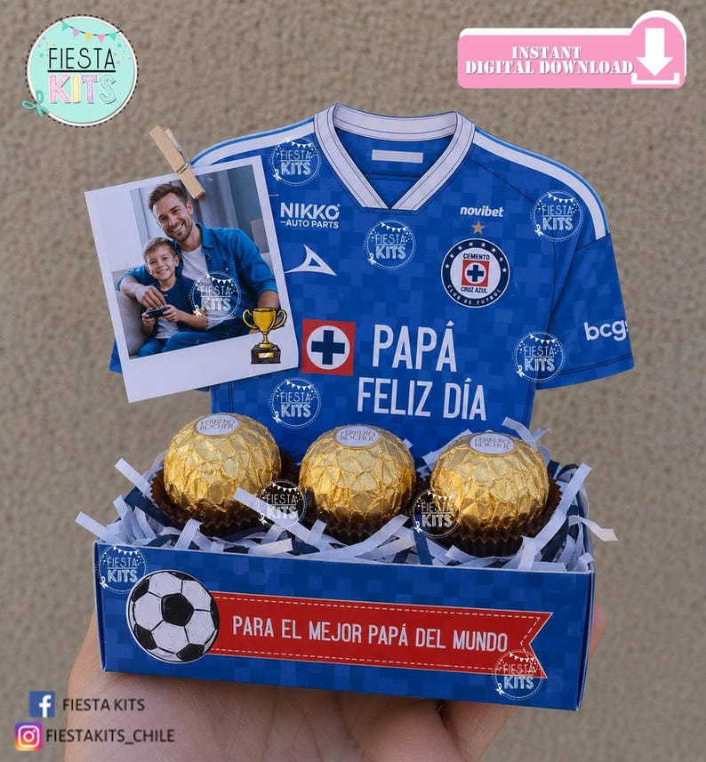 Mexican Soccer Jersey Candy Boxes Father's Day | Printable Ferrero ...