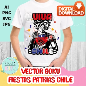 Vector national holidays Chile / Goku eighteenth national holidays Chile / Viva Chile / September 18 / Dragon Ball Z national holidays Chile