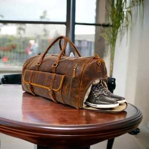Weekender Bag with Shoe Compartment - Sadie's Stitchery