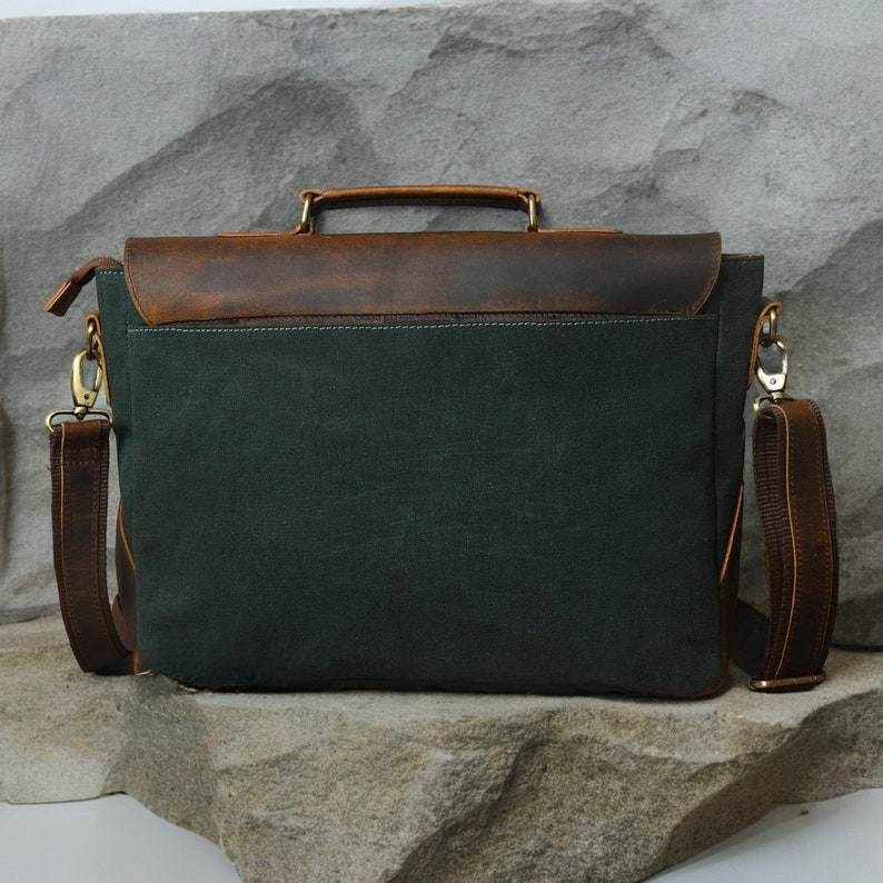 Personalized Handmade Leather Messenger Bag for Laptop Briefcase leather Satchel Distressed Bag Valentine Gift men women leather bag zdjęcie 5
