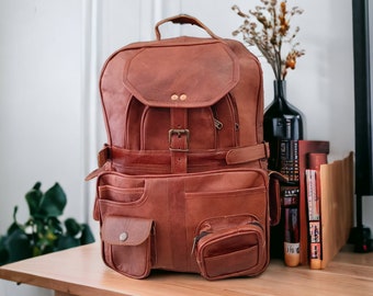 Leather backpack men, traveling bag, backpack leather laptop unisex traveling bag school bag