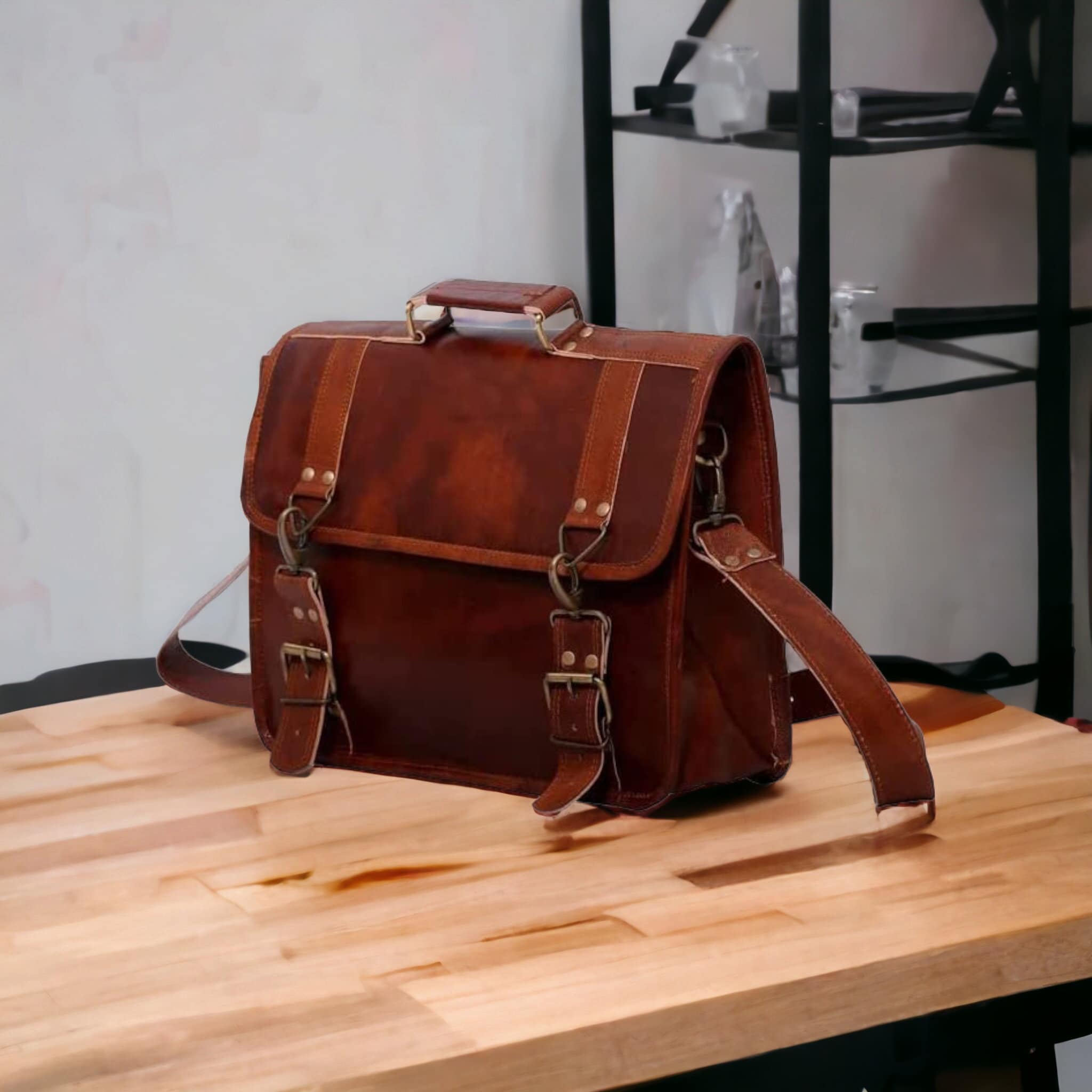 Personalized Leather Bag, Leather Satchel, Leather Messenger, Leather ...