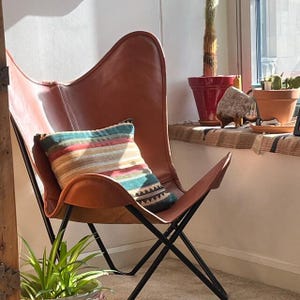 Leather Butterfly Chair, Garden Chair, living room luxury, Relaxing Chair, accent patio furniture, outdoor furniture vintage folding chair
