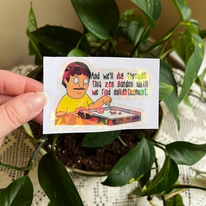 Zen Gene belcher inspired sticker, holographic sticker, waterproof sticker, bobs burgers inspired sticker, gene belcher inspired sticker