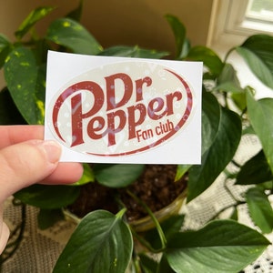 Dr Pepper Fan Club sticker, Dr Pepper lovers sticker, Dr Pepper fan, Dr Pepper inspired holographic sticker